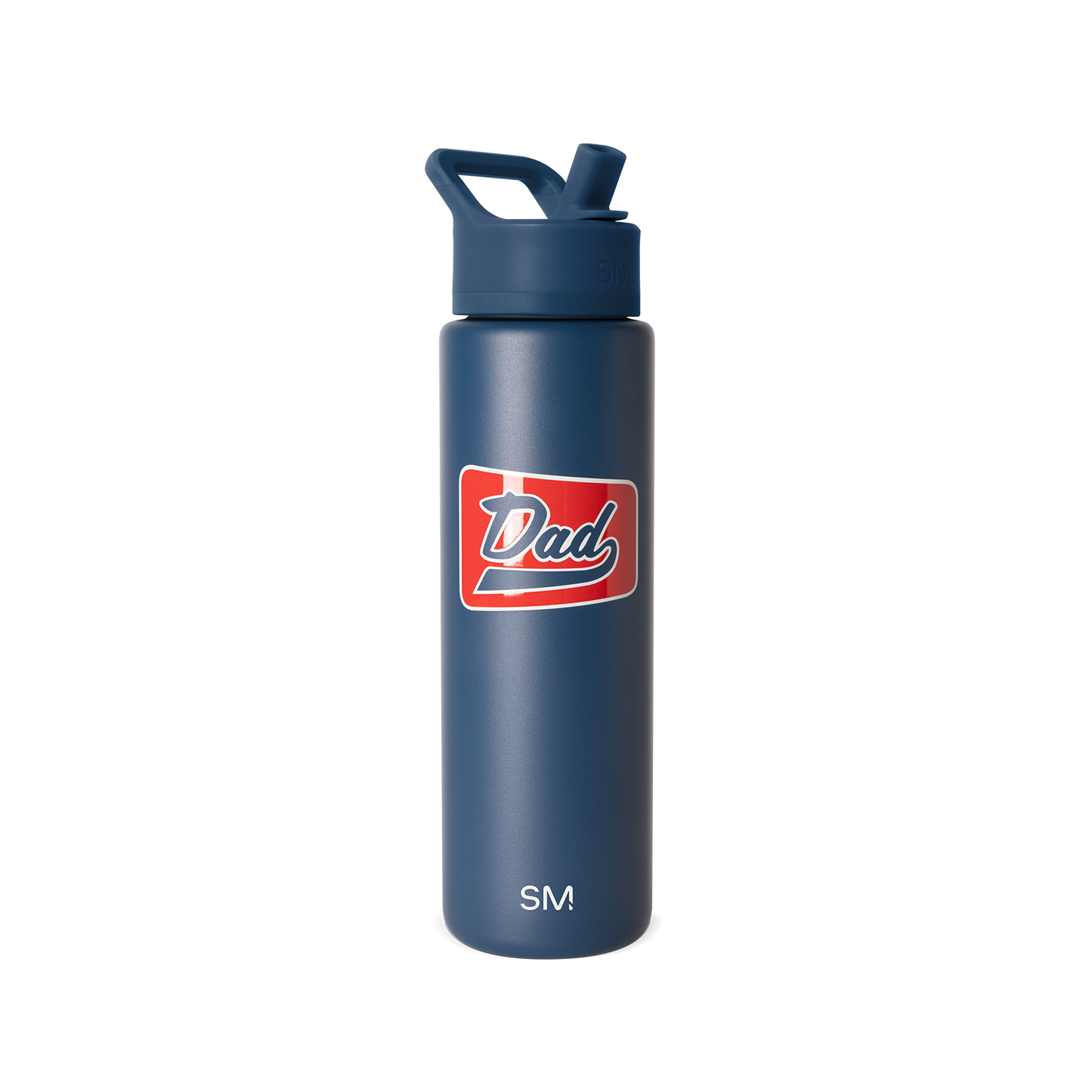 Navy blue water bottle with matching cap and carry handle, model SM2-S-30-FDV-M