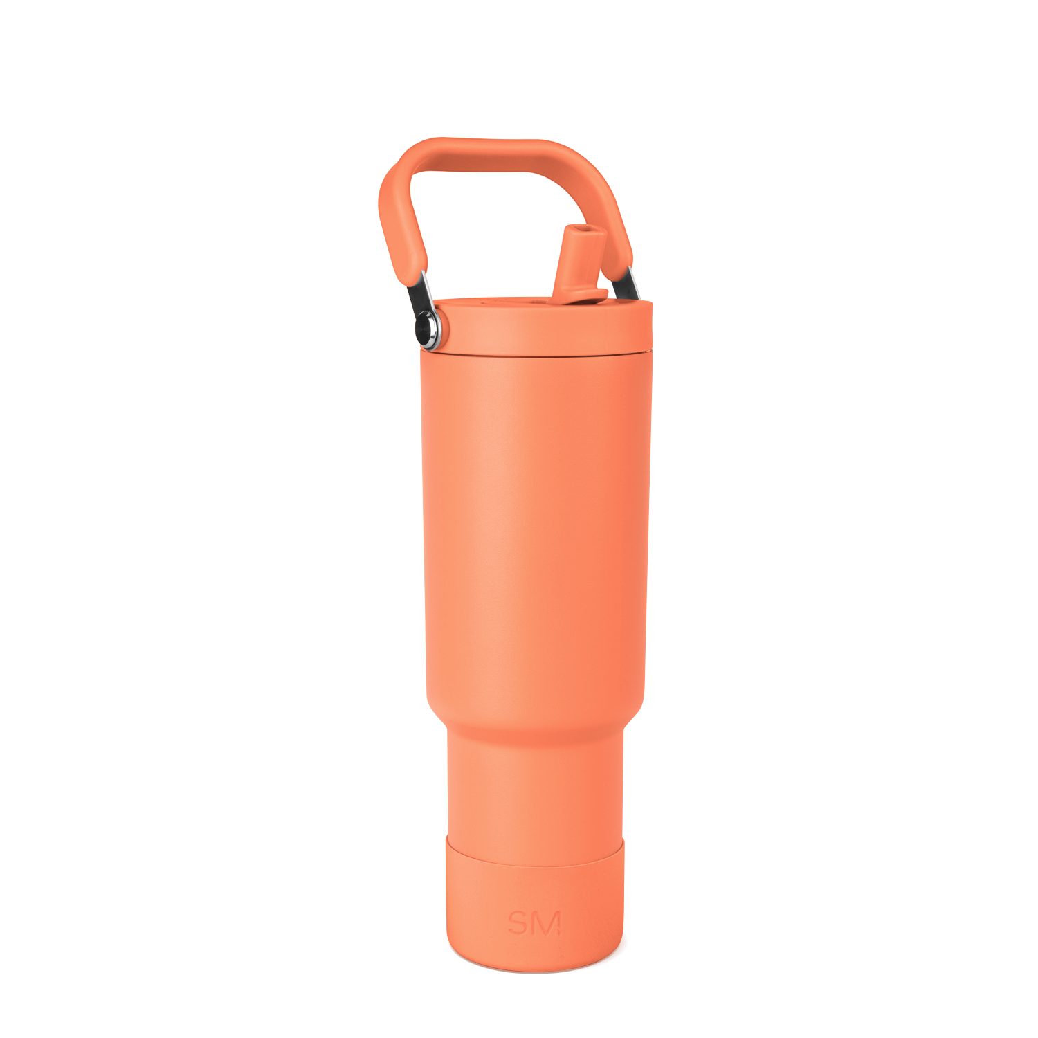 Coral orange water bottle with black accents, TRPV-SCH-40-CLM-M model